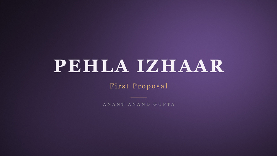 first proposal
