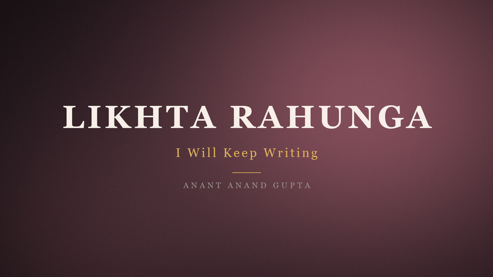 i will keep writing